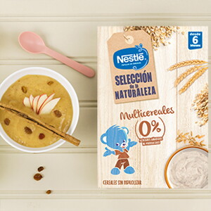 Receta para niños y bebés de papilla de manzana con cereales
