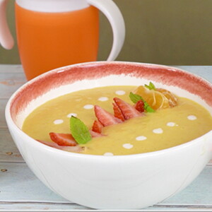 Receta para bebés de papilla de mandarina cremosa