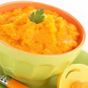 Puré de calabaza y zanahorias