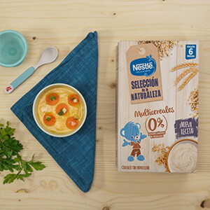 Puré de coliflor, zanahoria y cereales