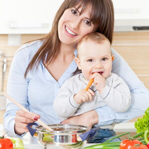 El bebé y las cuatro comidas