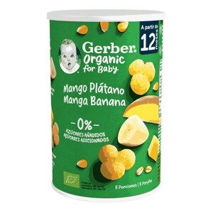 Snacks ecológicos GERBER Puffs con Mango y Plátano